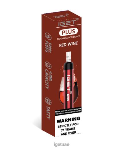 IGET dubai- IGET LP0F840 iget vape دبي بلس خمر أحمر