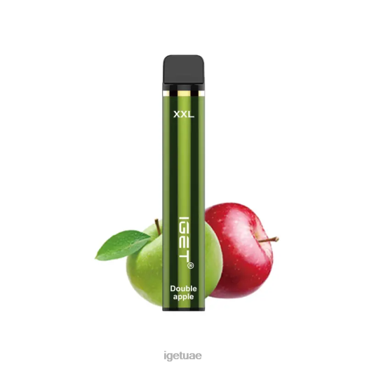 IGET vape abu dhabi- IGET LP0F8352 إيجيت فيب الإمارات العربية المتحدة XXL 1800 سحبة تفاحة مزدوجة