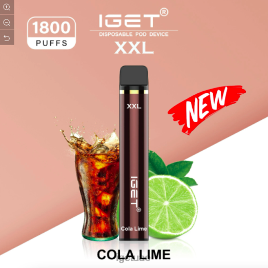 IGET bar uae- IGET LP0F8450 ايجيت فيبز XXL - 1800 سحبة الكولا الجير