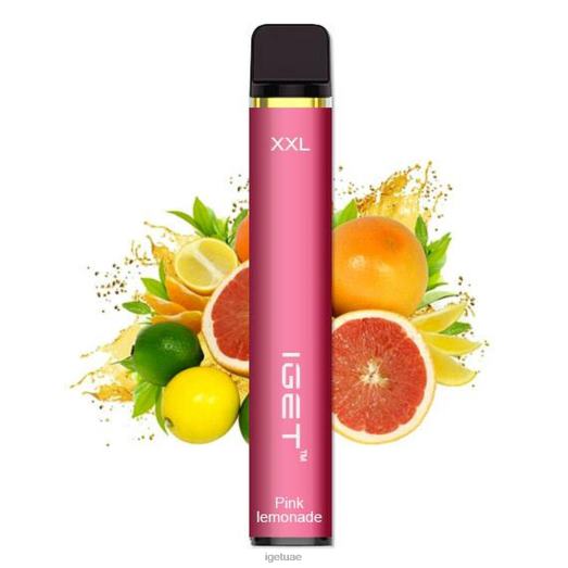 IGET vape uae- IGET LP0F8527 ايجيت فيبز XXL - 1800 سحبة عصير الليمون الوردي