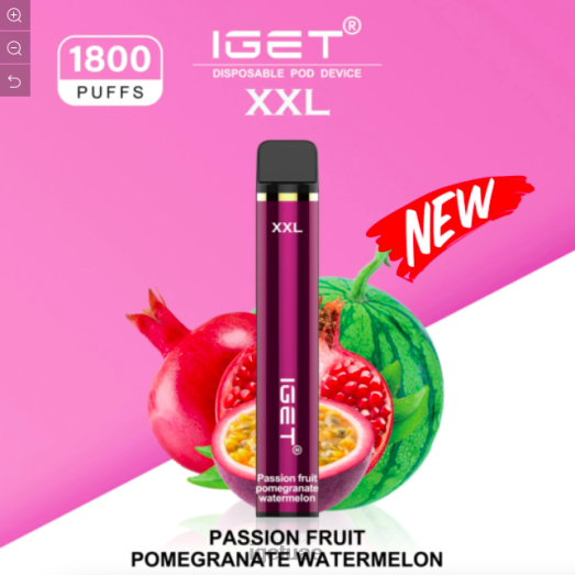 IGET vape dubai- IGET LP0F8664 ايجيت فيب ابو ظبي XXL - 1800 سحبة الباشنفروت الرمان البطيخ
