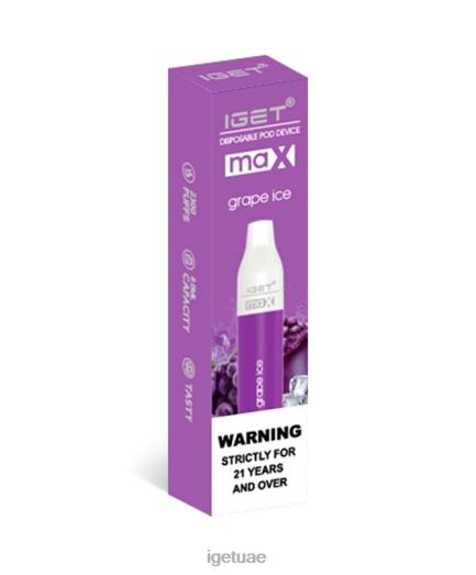 IGET bar uae- IGET LP0F882 iget vape دبي ماكس جليد العنب