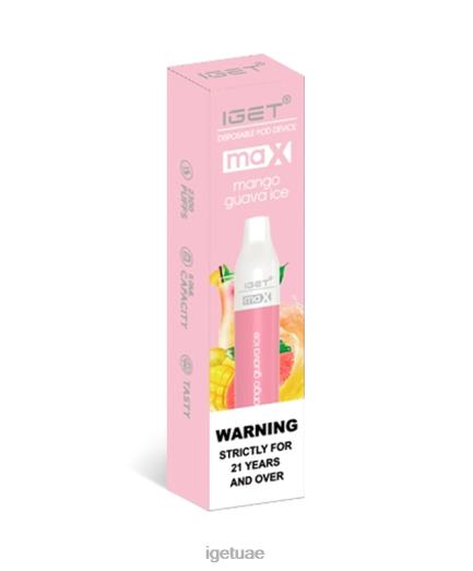 IGET bar abu dhabi- IGET LP0F884 نكهات iget vape ماكس مانجو جوافة مثلجة