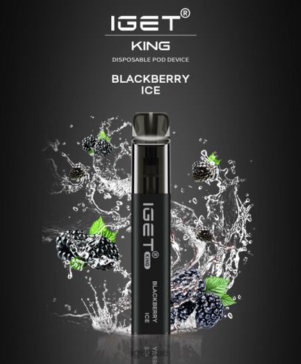 IGET vape- IGET LP0F8554 ايجيت فيب دبي كينج - 2600 نفسة ثلج بلاك بيري