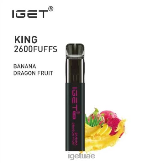 IGET vape abu dhabi- IGET LP0F8570 آيجيت فيب نكهات الملك - 2600 نفسة فاكهة التنين الموز