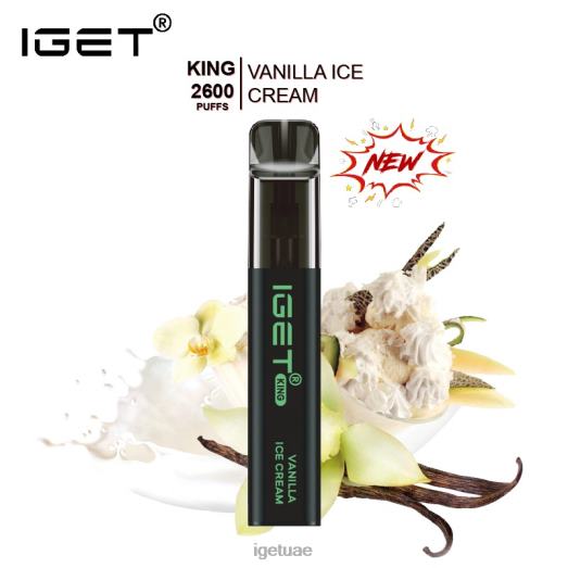 IGET vape dubai- IGET LP0F8575 ايجيت فيب دبي كينج - 2600 نفسة مثلجات الفانيليا