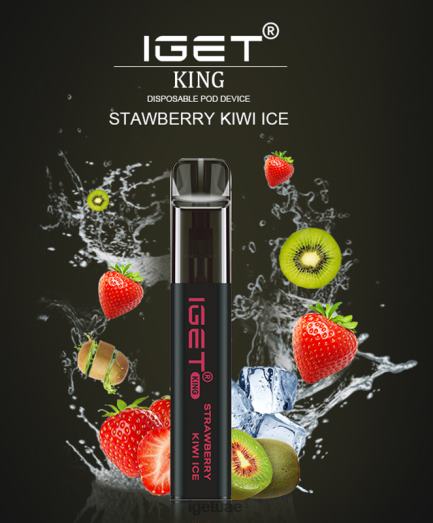 IGET vapes- IGET LP0F8598 آيجيت فيب نكهات الملك - 2600 نفسة جليد الفراولة والكيوي