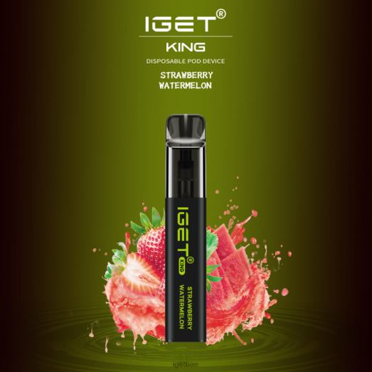 IGET vape- IGET LP0F8610 ايجيت فيب دبي كينج - 2600 نفسة الفراولة والبطيخ
