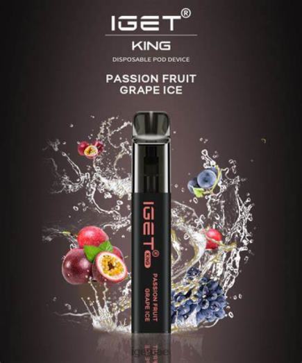 IGET vape abu dhabi- IGET LP0F8631 ايجيت فيب دبي كينج - 2600 نفسة ثلج عنب باشن فروت