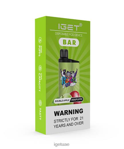 IGET bar uae- IGET LP0F8157 iget vape أبو ظبي بار تفاحة مزدوجة