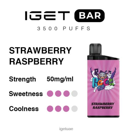 IGET vape abu dhabi- IGET LP0F8273 ايجيت فيب نكهات بار 3500 نفسة الفراولة، التوت