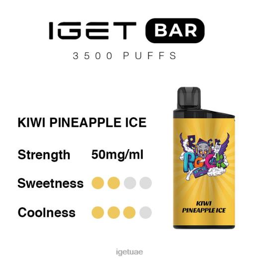 IGET bar dubai- IGET LP0F8287 ايجيت فيب نكهات بار 3500 نفسة كيوي وأناناس مثلج