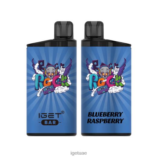 IGET vape dubai- IGET LP0F8389 ايجيت فيب خالي من النيكوتين 3500 سحبة توت العليق