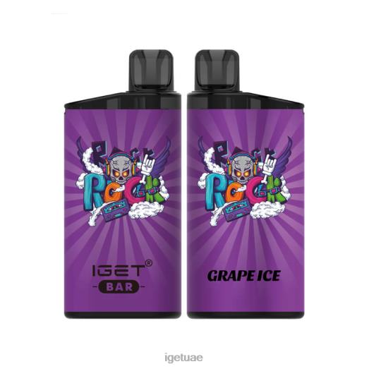 IGET vape- IGET LP0F8393 ايجيت فيب دبي بار خالي من النيكوتين 3500 سحبة جليد العنب