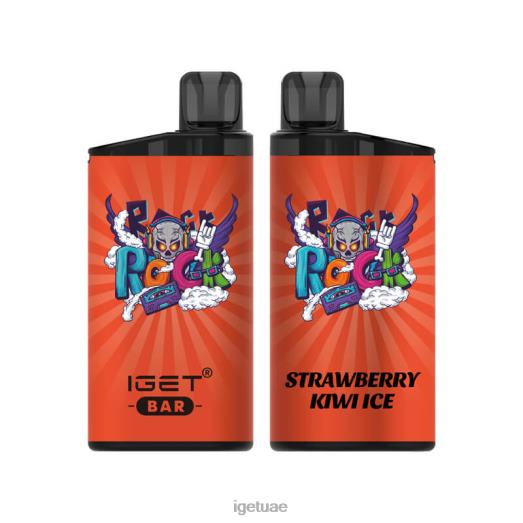 IGET vape uae- IGET LP0F8395 ايجيت فيبس خالي من النيكوتين 3500 سحبة جليد الفراولة والكيوي