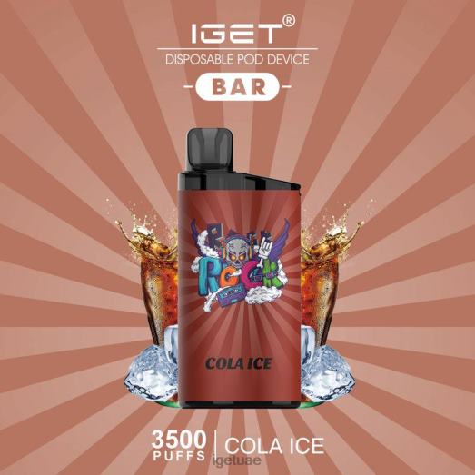 IGET vape uae- IGET LP0F8438 ايجيت فيب بار - 3500 نفث جليد الكولا
