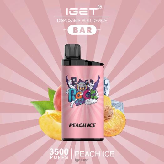 IGET vape abu dhabi- IGET LP0F8452 ايجيت فيب بار - 3500 نفث جليد الخوخ