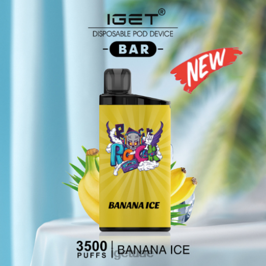 IGET vapes- IGET LP0F8469 آيجيت دبي بار - 3500 نفث جليد الموز