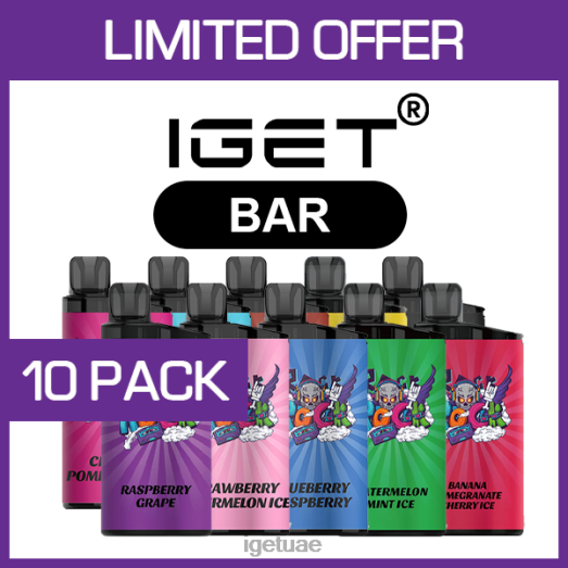 IGET vape uae- IGET LP0F8484 آيجيت فيب دبي بار - 3500 نفث - 10 عبوات
