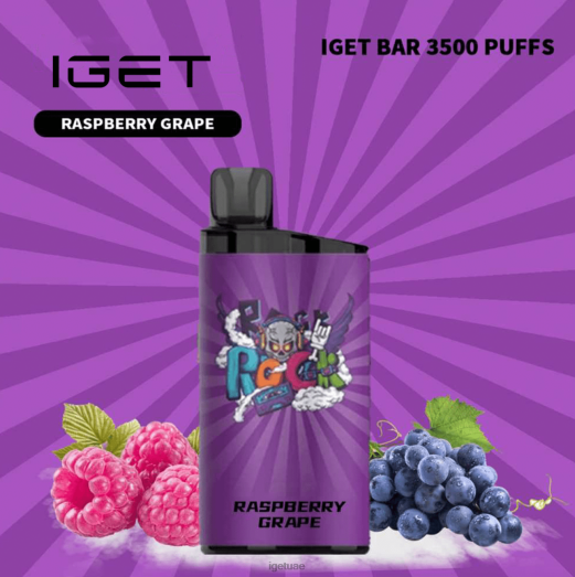IGET vapes- IGET LP0F8549 آيجيت - لوح نكهات الفيب - 3500 نفسة عنب التوت
