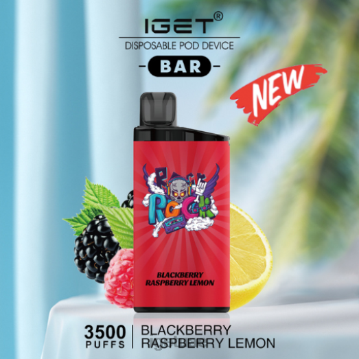 IGET vape uae- IGET LP0F8643 آيجيت فيب أبو ظبي بار - 3500 نفث توت العليق ليمون