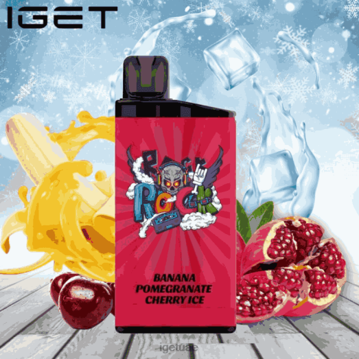 IGET vape abu dhabi- IGET LP0F8653 ايجيت فيبس بار - 3500 نفث موز، رمان، كرز، ثلج