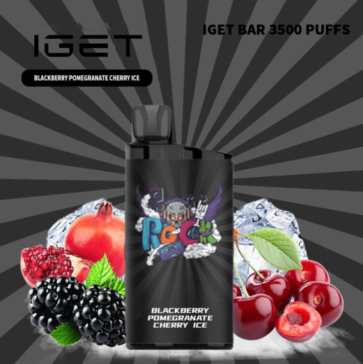 IGET bar abu dhabi- IGET LP0F8661 آيجيت - لوح نكهات الفيب - 3500 نفسة توت أسود، رمان، كرز، ثلج