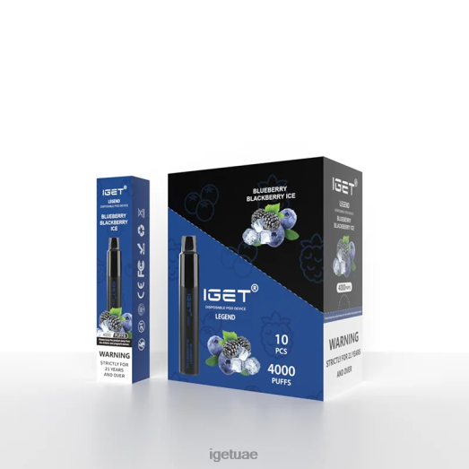IGET vape- IGET LP0F8325 إيجيت فيب أبو ظبي ليجند 4000 سحبة توت العليق الجليد