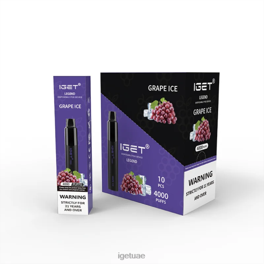 IGET vape dubai- IGET LP0F8331 إيجيت فيب يو إي ليجند 4000 سحبة جليد العنب