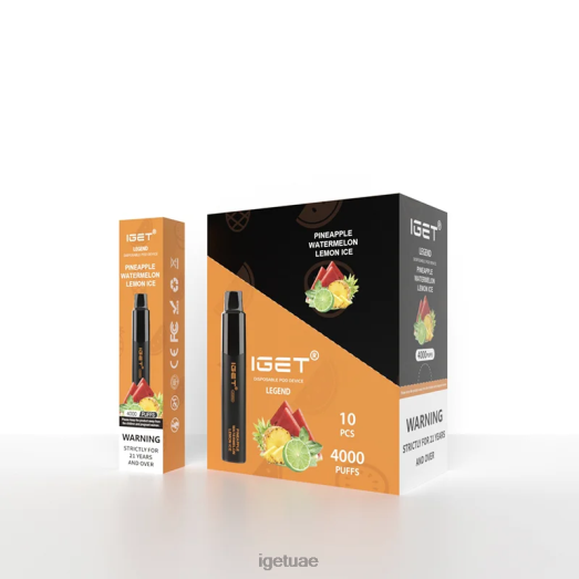 IGET vapes- IGET LP0F8333 إيجيت دبي ليجند 4000 نفث أناناس، بطيخ، ليمون، ثلج