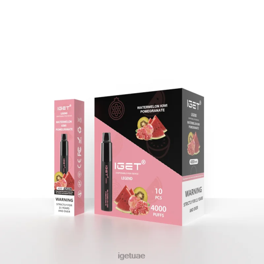 IGET vape uae- IGET LP0F8336 آيجيت فيب النكهات الأسطورية 4000 نفسة بطيخ كيوي رمان