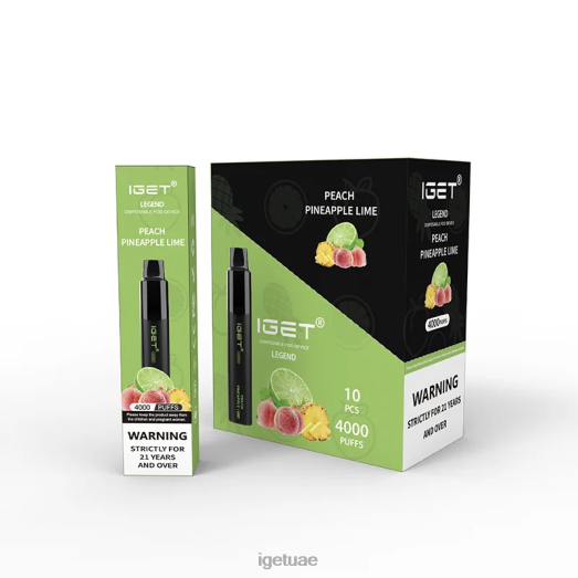 IGET vape abu dhabi- IGET LP0F8338 إيجيت فيب يو إي ليجند 4000 سحبة الخوخ والأناناس والجير