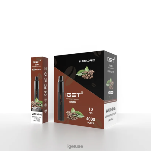 IGET dubai- IGET LP0F8340 إيجيت دبي ليجند 4000 نفث قهوة سادة