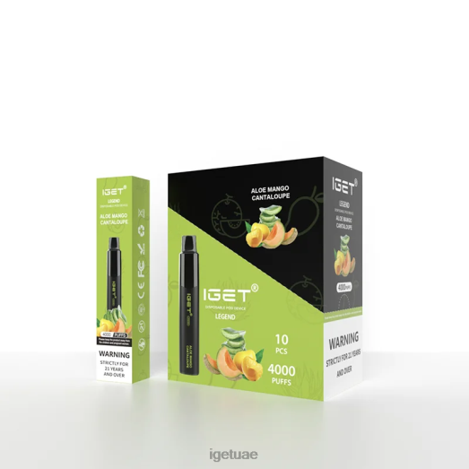 IGET vape uae- IGET LP0F8346 إيجيت فيب أبو ظبي ليجند 4000 سحبة الألوة المانجو الشمام