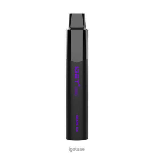 IGET vape dubai- IGET LP0F8400 إيجيت دبي أسطورة خالية من النيكوتين 4000 نفث جليد العنب