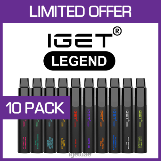 IGET vape abu dhabi- IGET LP0F8533 إيجيت فيب دبي ليجند - 4000 سحبة - 10 عبوات