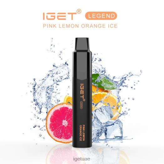 IGET dubai- IGET LP0F8629 إيجيت فيب أبو ظبي ليجند - 4000 نفسة ثلج برتقالي ليمون وردي