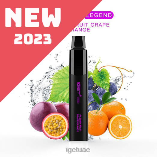 IGET vape- IGET LP0F8648 إيجيت فيب ليجند - 4000 نفسة برتقال عنب باشن فروت