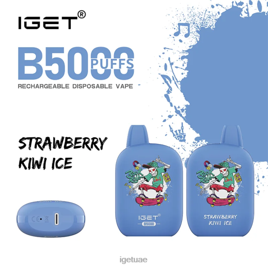IGET vape- IGET LP0F8314 ايجيت فيبز b5000 جليد الفراولة والكيوي