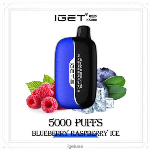 IGET vape abu dhabi- IGET LP0F8213 ايجيت فيب ابو ظبي مون 5000 سحبة جليد التوت الأزرق