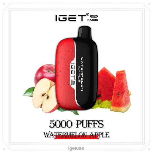 IGET vape dubai- IGET LP0F8216 ايجيت فيب مون 5000 سحبة تفاحة البطيخ