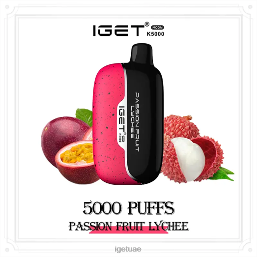 IGET vape- IGET LP0F8220 ايجيت فيب ابو ظبي مون 5000 سحبة ليتشي فاكهة العاطفة