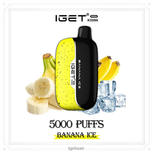 IGET vape uae- IGET LP0F8221 إيجيت دبي مون 5000 نفث جليد الموز