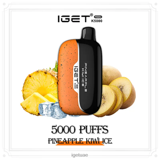 IGET bar abu dhabi- IGET LP0F8224 ايجيت فيب نكهات مون 5000 سحبة أناناس كيوي مثلج