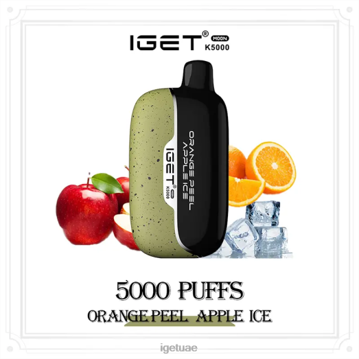 IGET dubai- IGET LP0F8225 ايجيت فيب مون 5000 سحبة قشر البرتقال وثلج التفاح