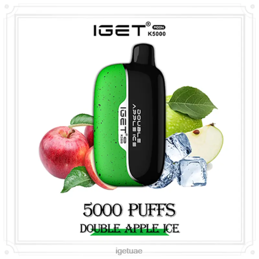 IGET bar- IGET LP0F8229 ايجيت فيب دبي مون 5000 سحبة ثلج تفاح مزدوج