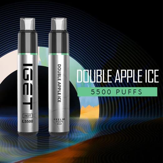 IGET vapes- IGET LP0F8557 ايجيت فيب ساخن - 5500 نفسة ثلج تفاح مزدوج
