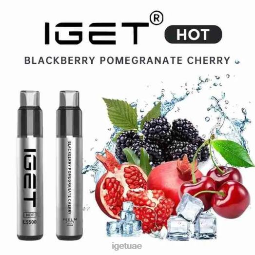 IGET dubai- IGET LP0F8650 إيجيت فيب أبو ظبي ساخن - 5500 نفسة توت أسود، رمان، كرز