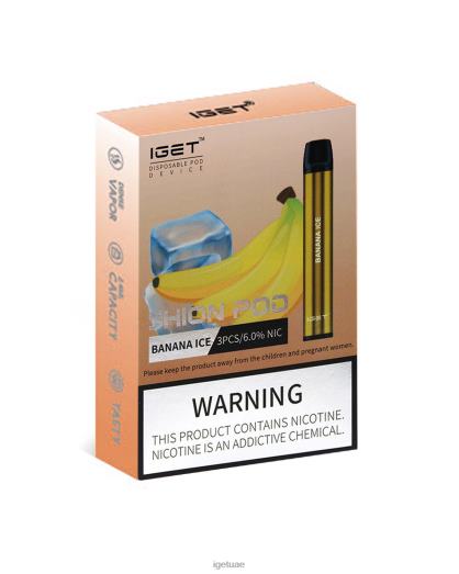 IGET vape- IGET LP0F82 iget vape uae 3x شيون جليد الموز