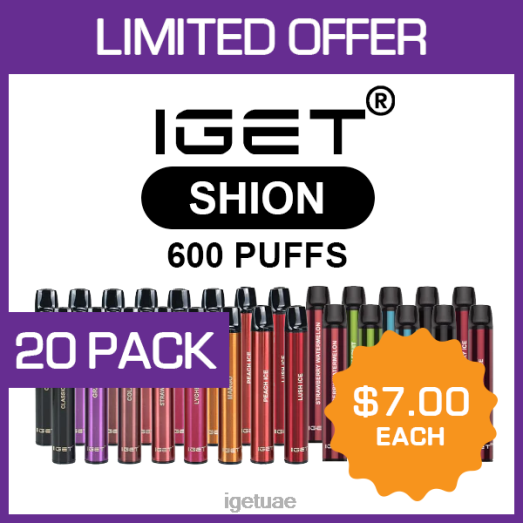 IGET vapes- IGET LP0F8506 ايجيت فيب شيون - 600 سحبة - 20 علبة